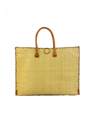 Zafran Straw Beach Bag