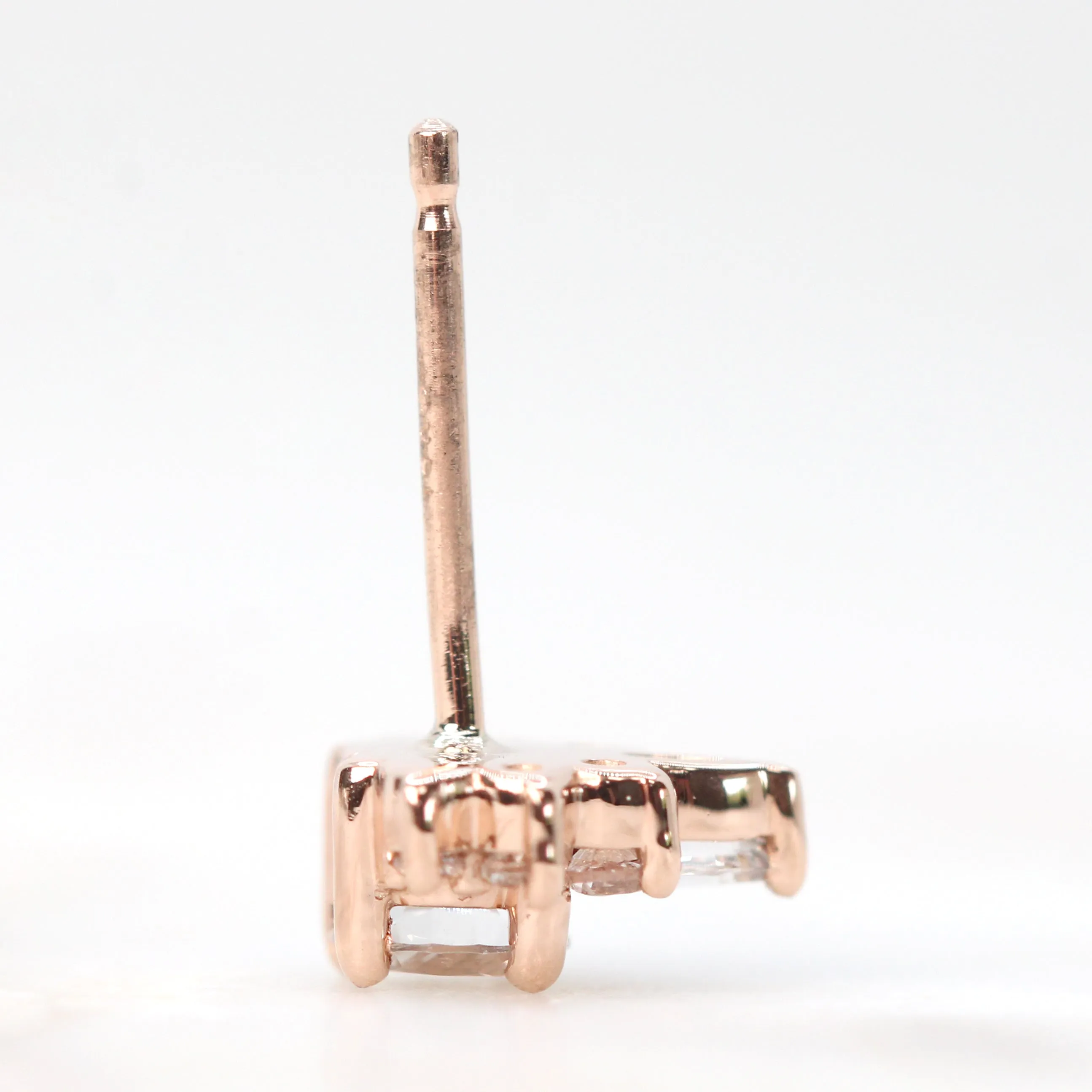 Zoe Earrings with White Sapphires - Made to Order, Choose Your Gold Tone