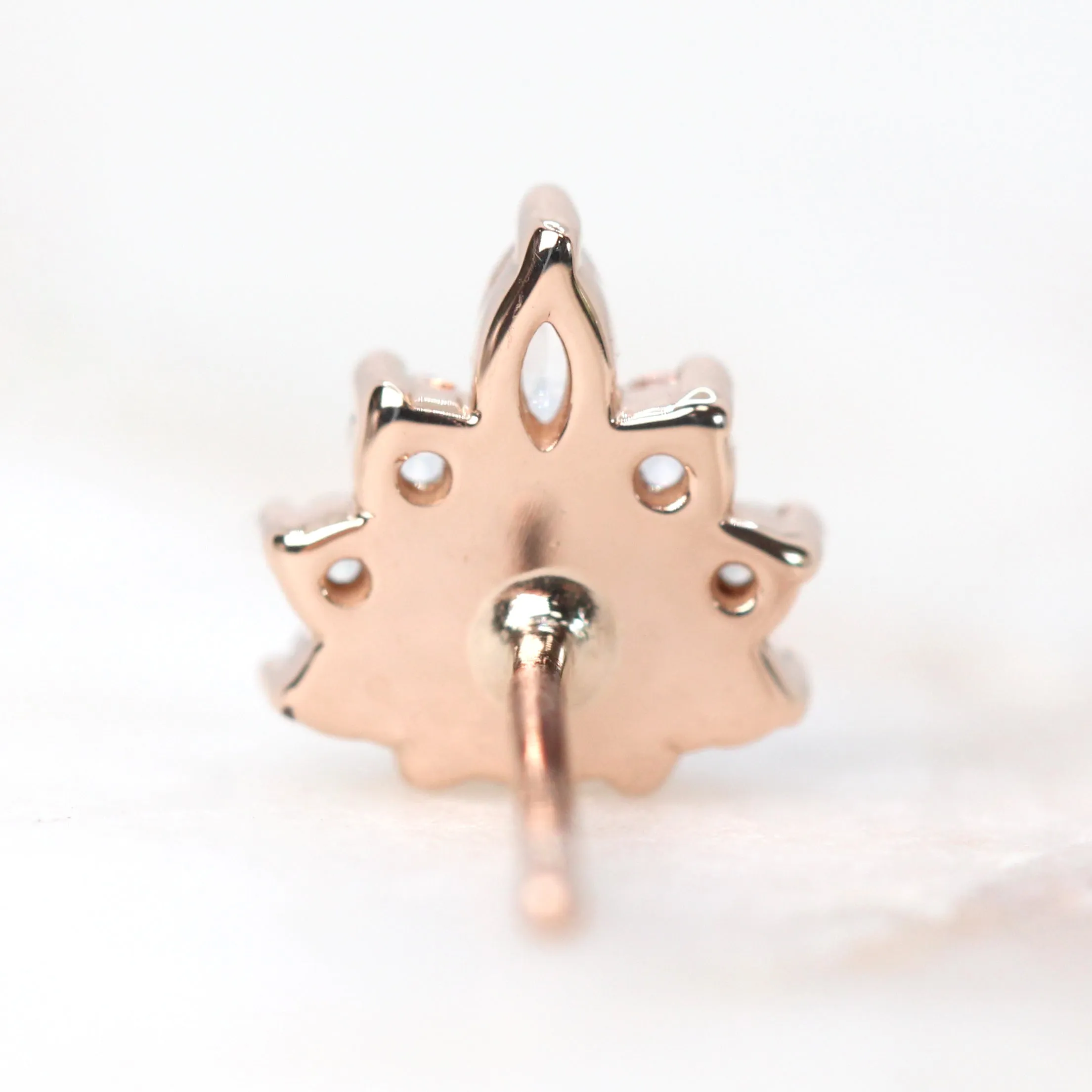Zoe Earrings with White Sapphires - Made to Order, Choose Your Gold Tone
